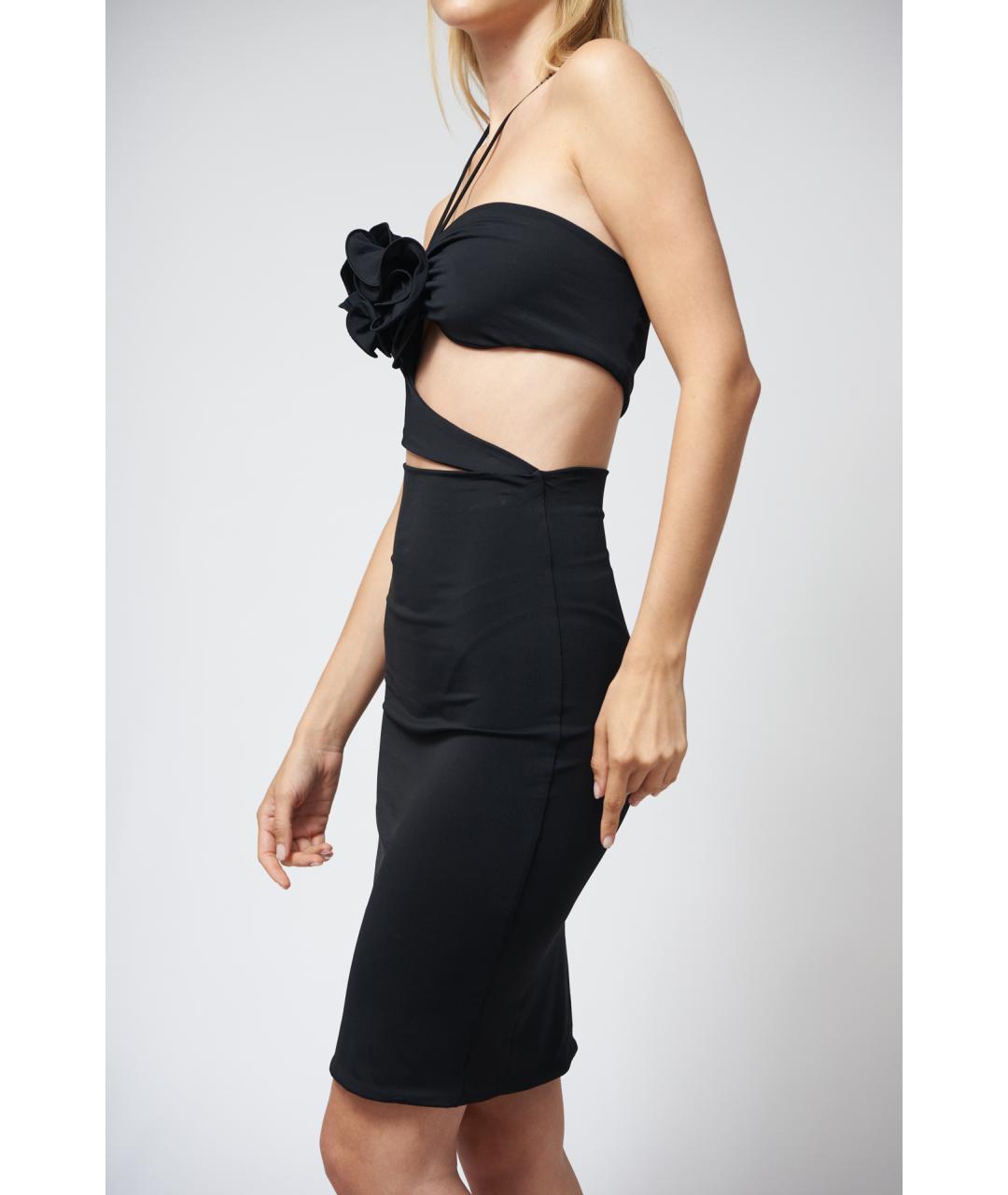 MAGDA BUTRYM Черное вискозное коктейльное платье, фото 4