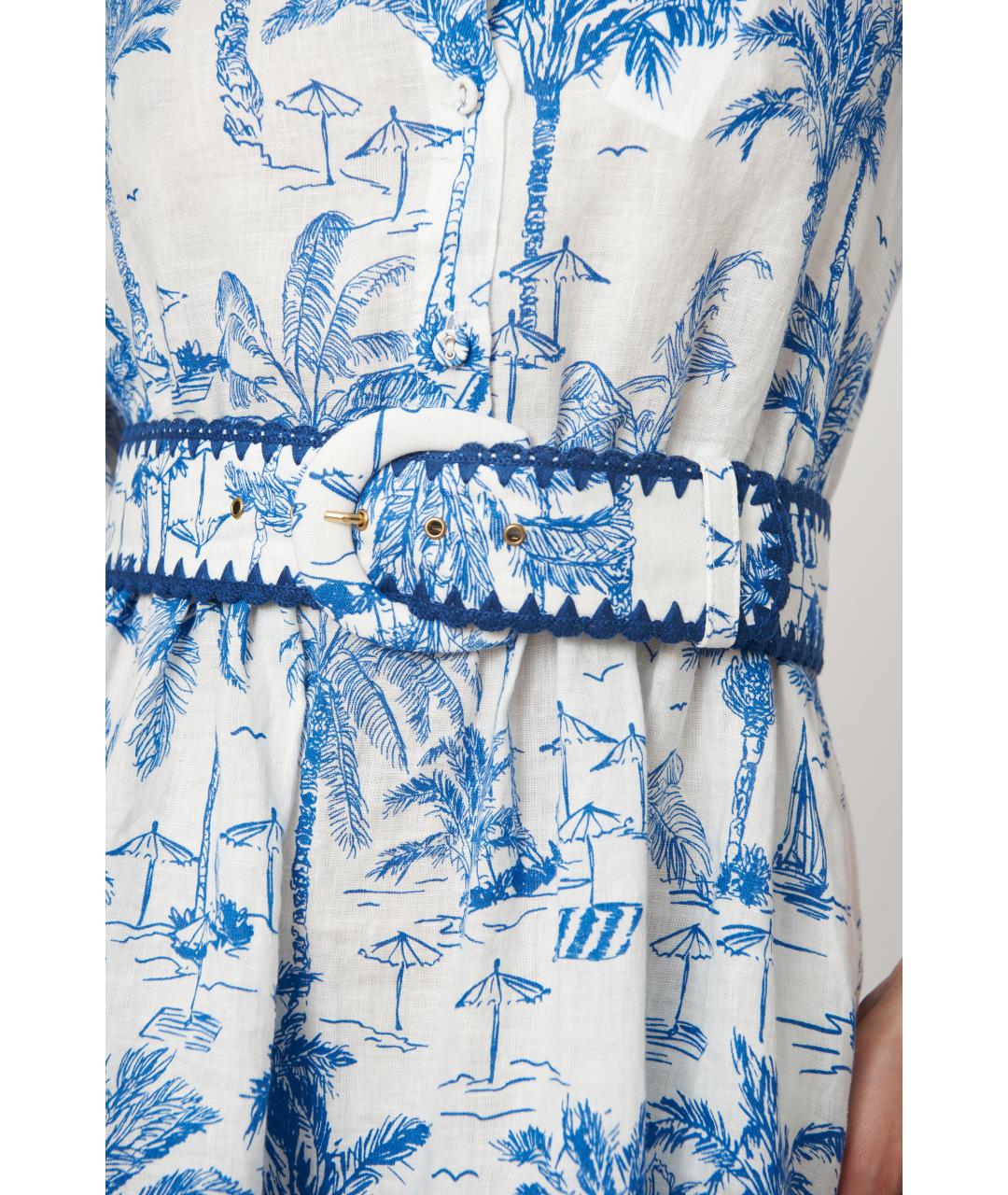 MC2 SAINT BARTH Темно-синее хлопковое повседневное платье, фото 4