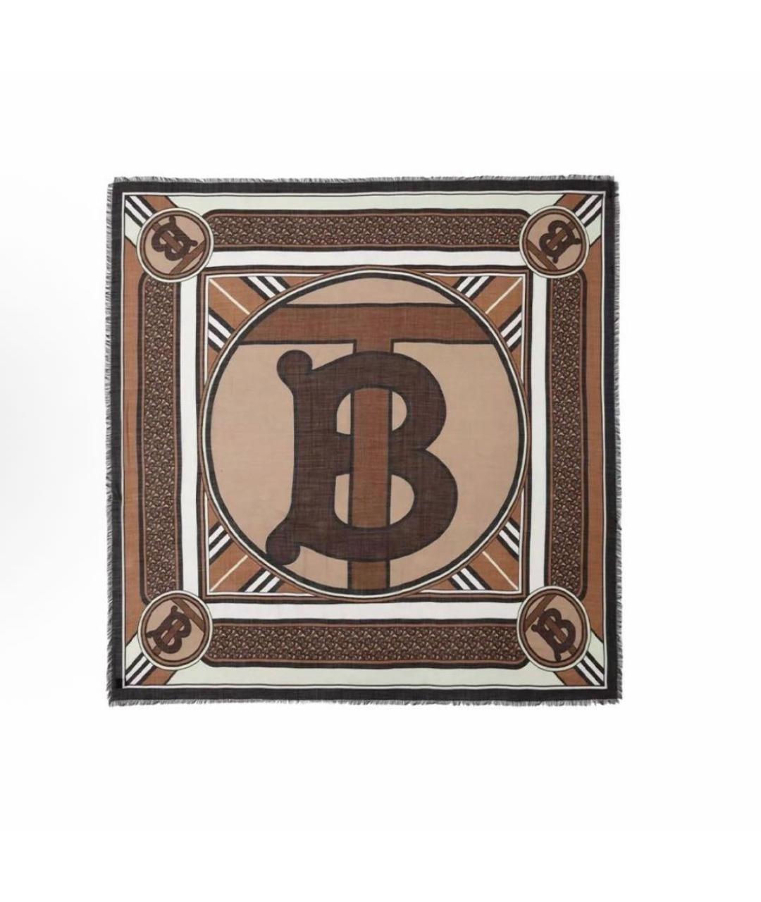 BURBERRY Коричневый платок, фото 5