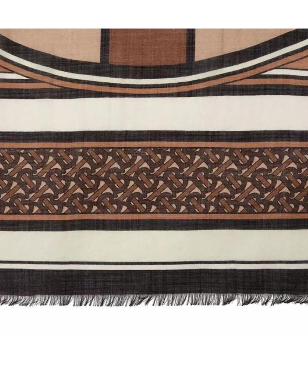 BURBERRY Коричневый платок, фото 2