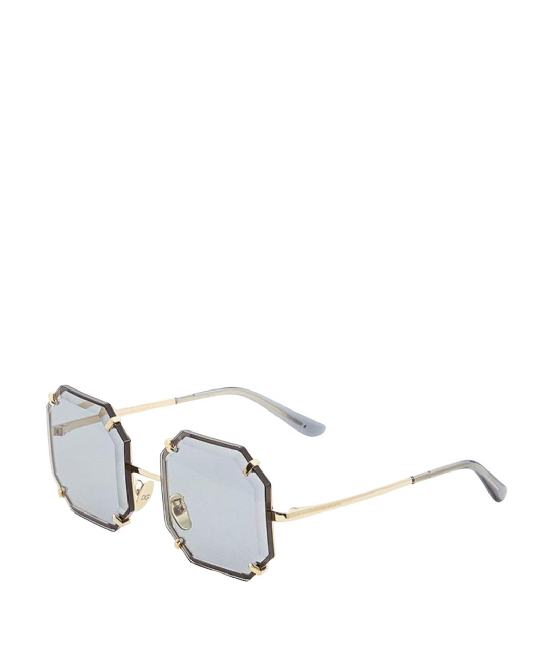 DOLCE&GABBANA Серые металлические солнцезащитные очки, фото 1