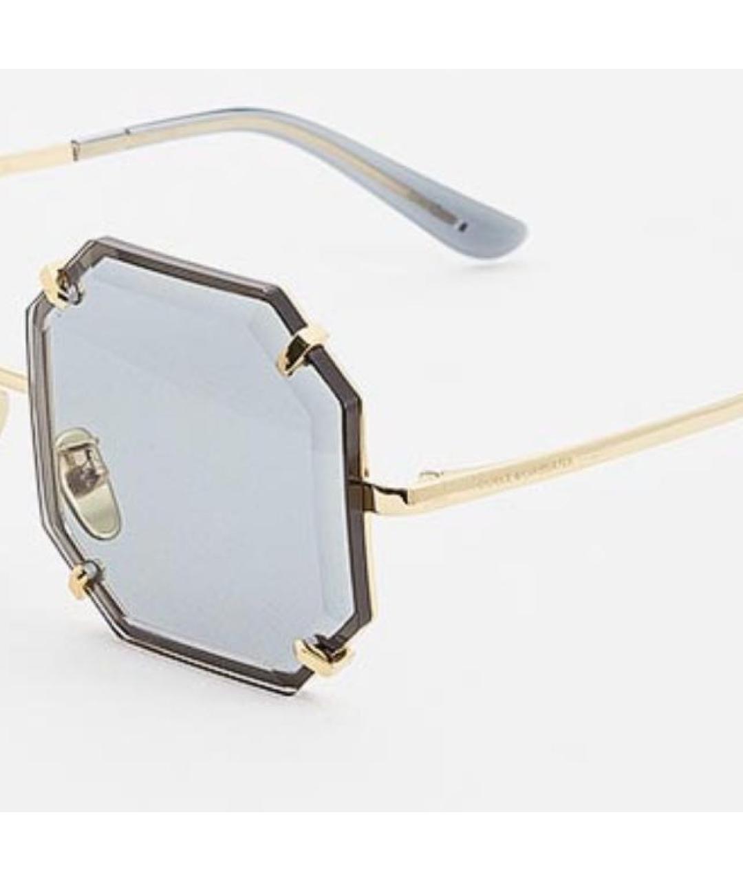 DOLCE&GABBANA Серые металлические солнцезащитные очки, фото 3