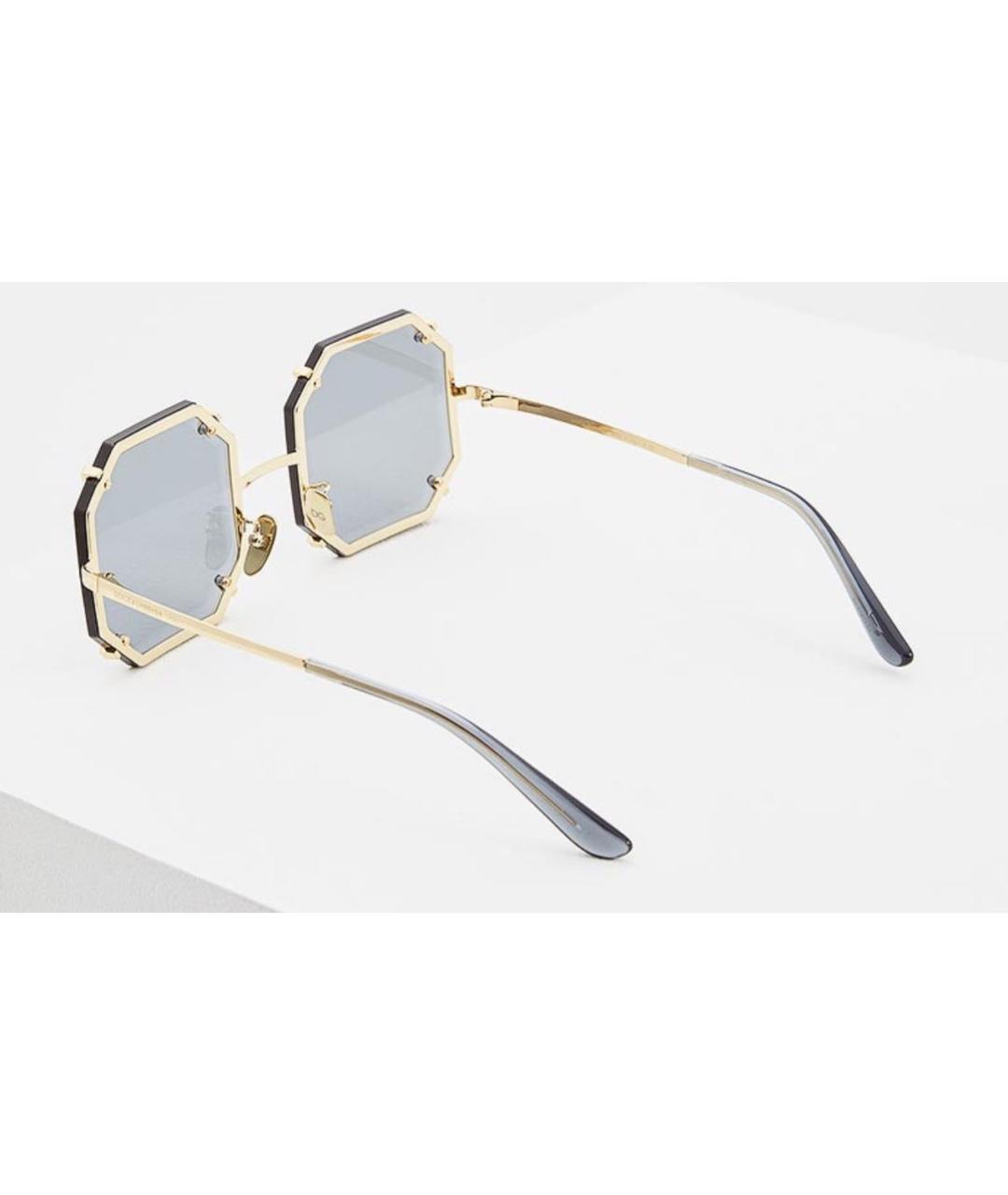 DOLCE&GABBANA Серые металлические солнцезащитные очки, фото 2