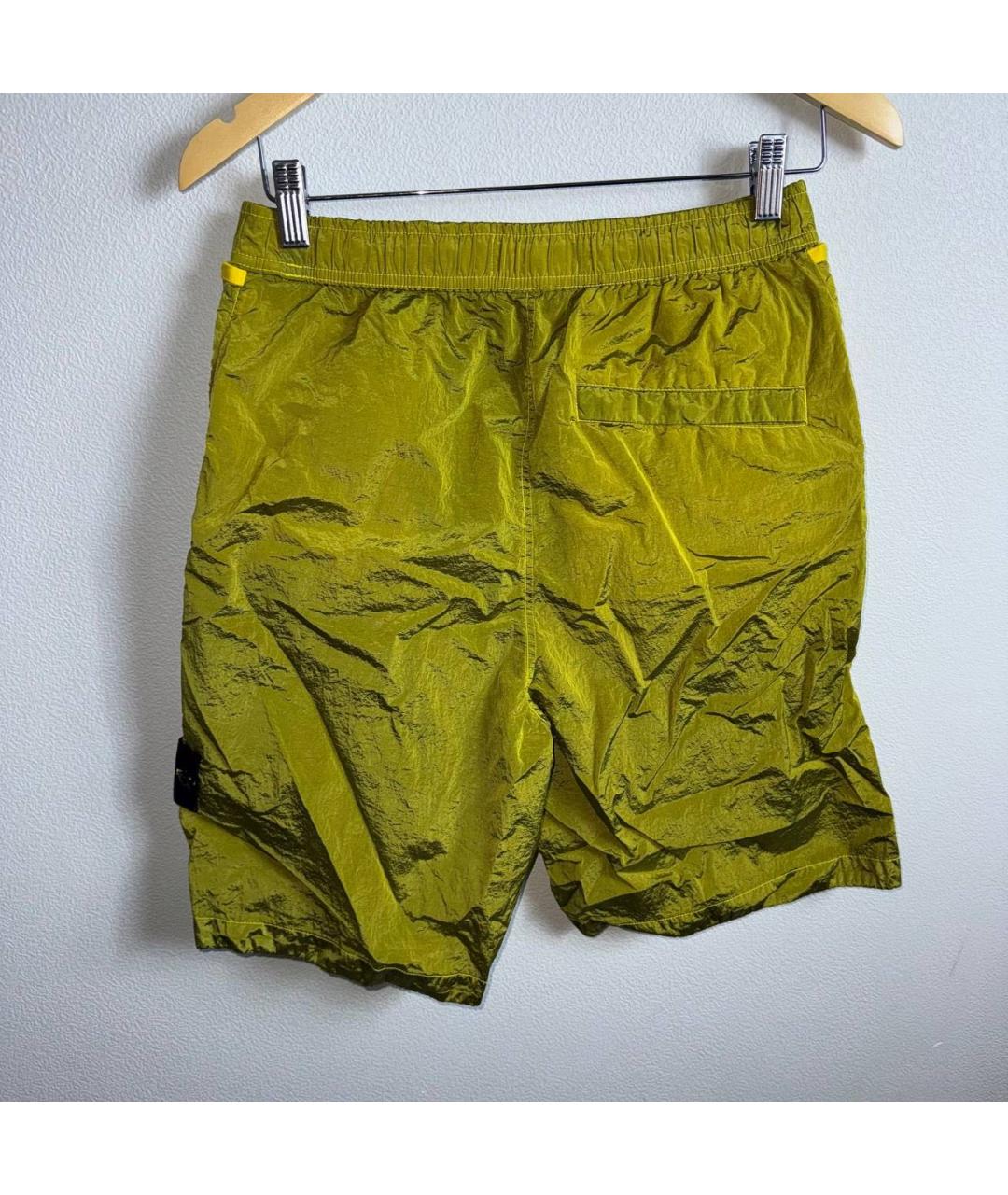 STONE ISLAND Золотые шорты, фото 2