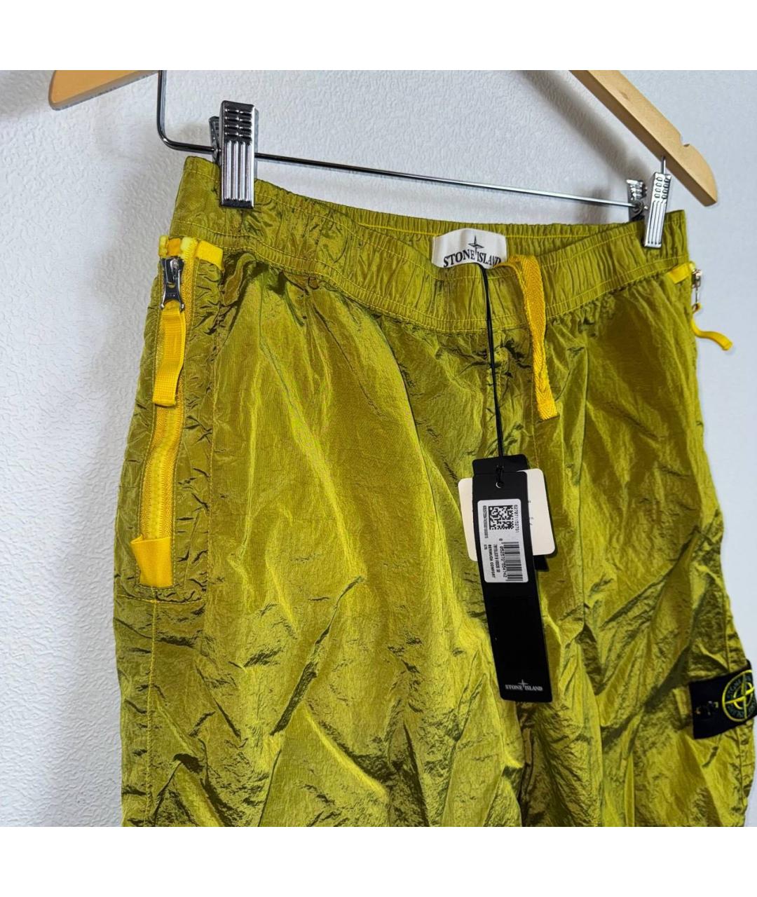 STONE ISLAND Золотые шорты, фото 3