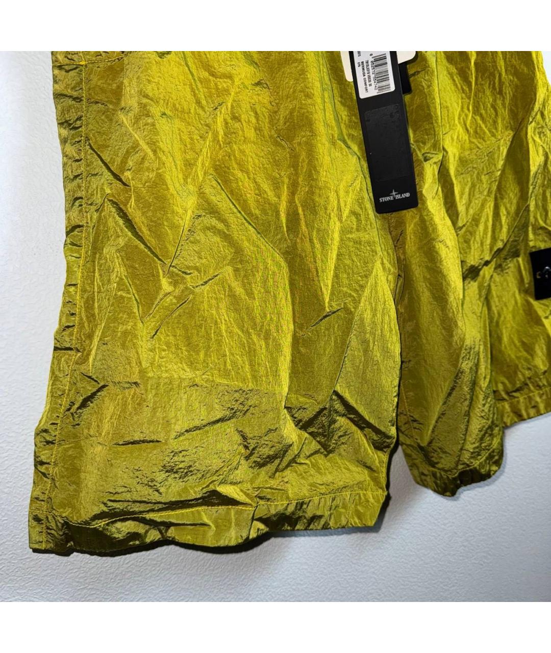 STONE ISLAND Золотые шорты, фото 4