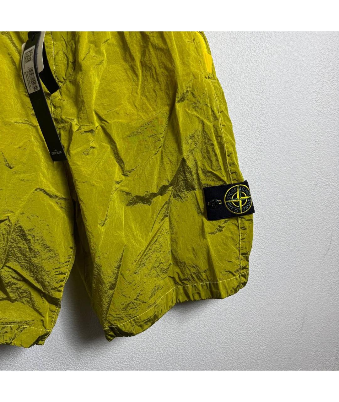STONE ISLAND Золотые шорты, фото 6