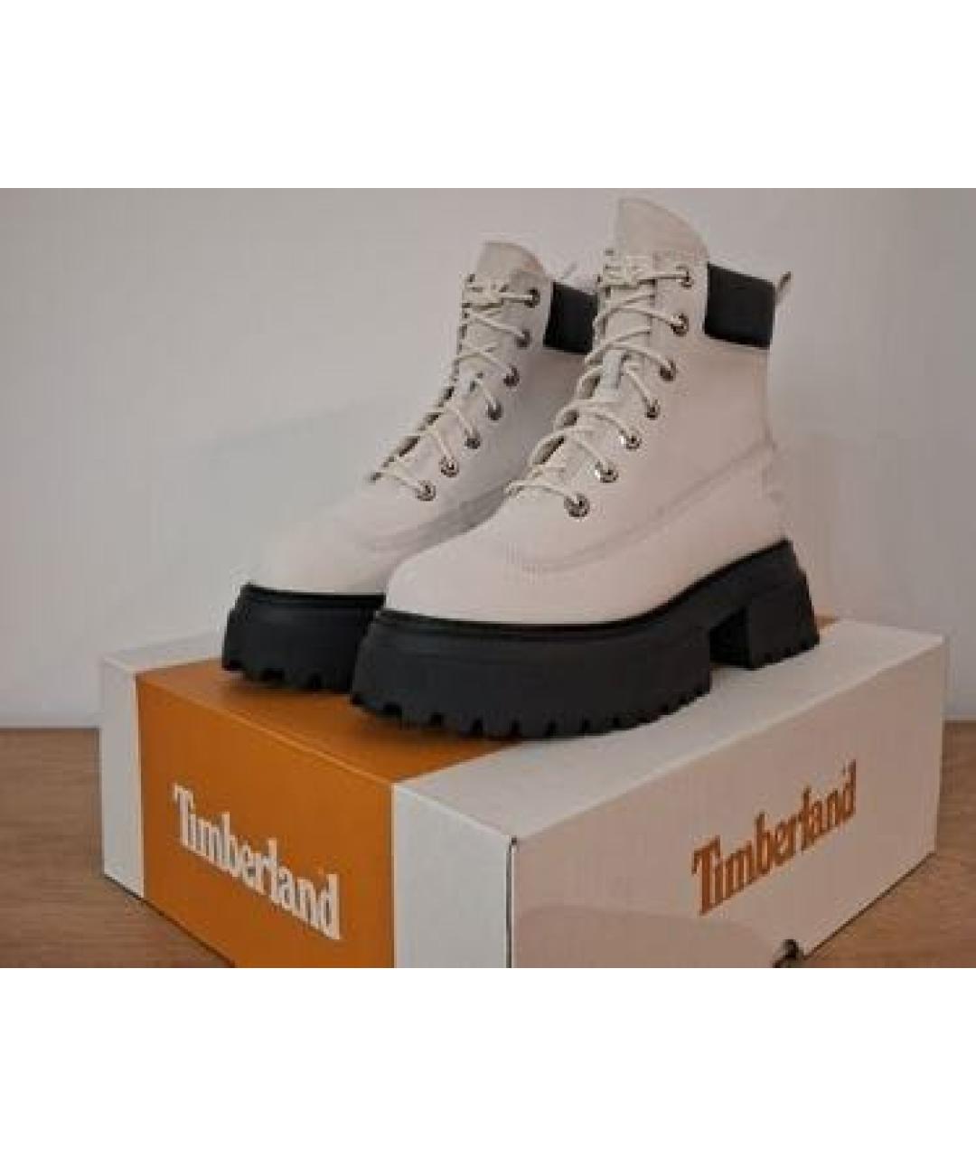 TIMBERLAND Белые нубуковые ботинки, фото 3