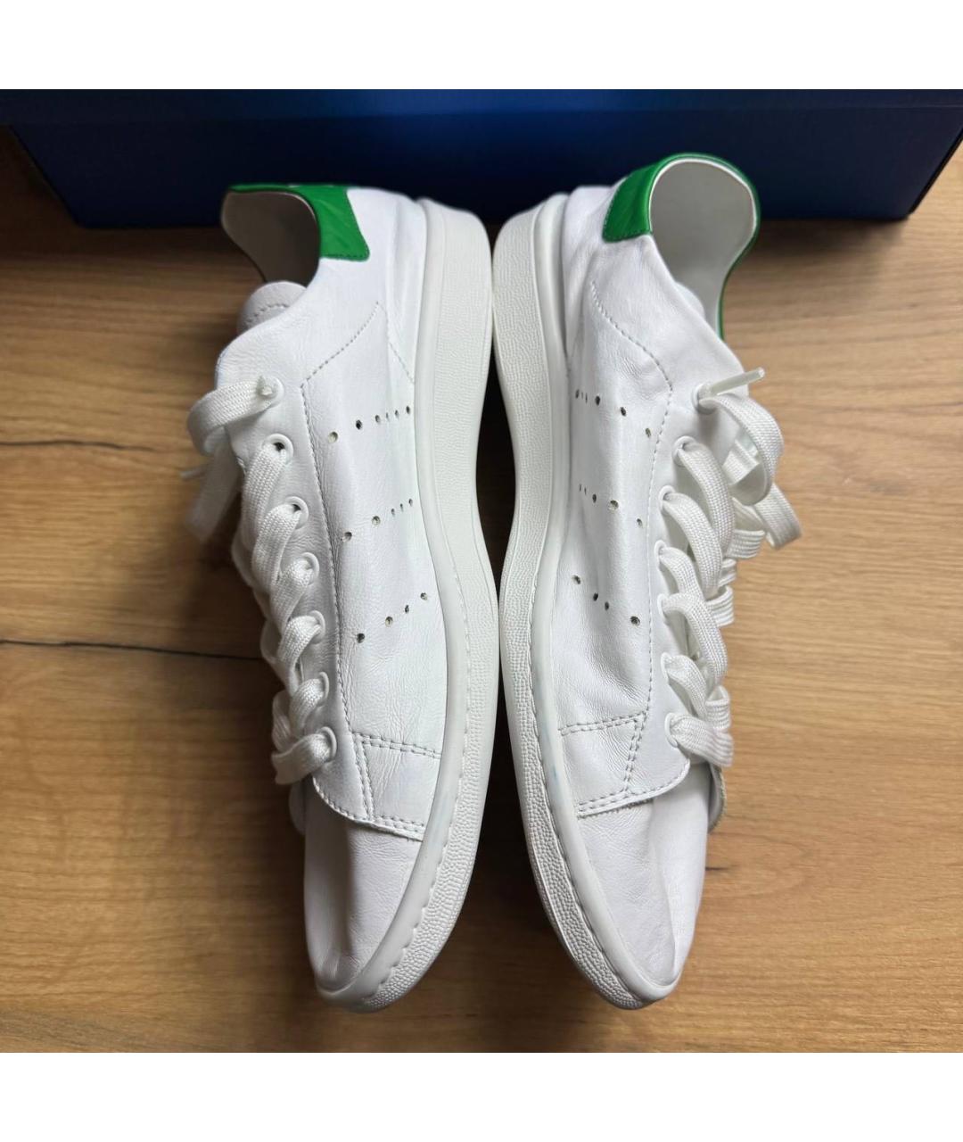 BALENCIAGA Белые кожаные низкие кроссовки / кеды, фото 7