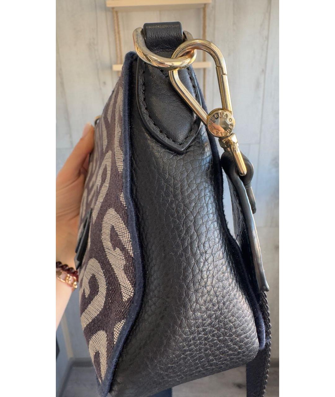 FURLA Черная жаккардовая сумка через плечо, фото 3
