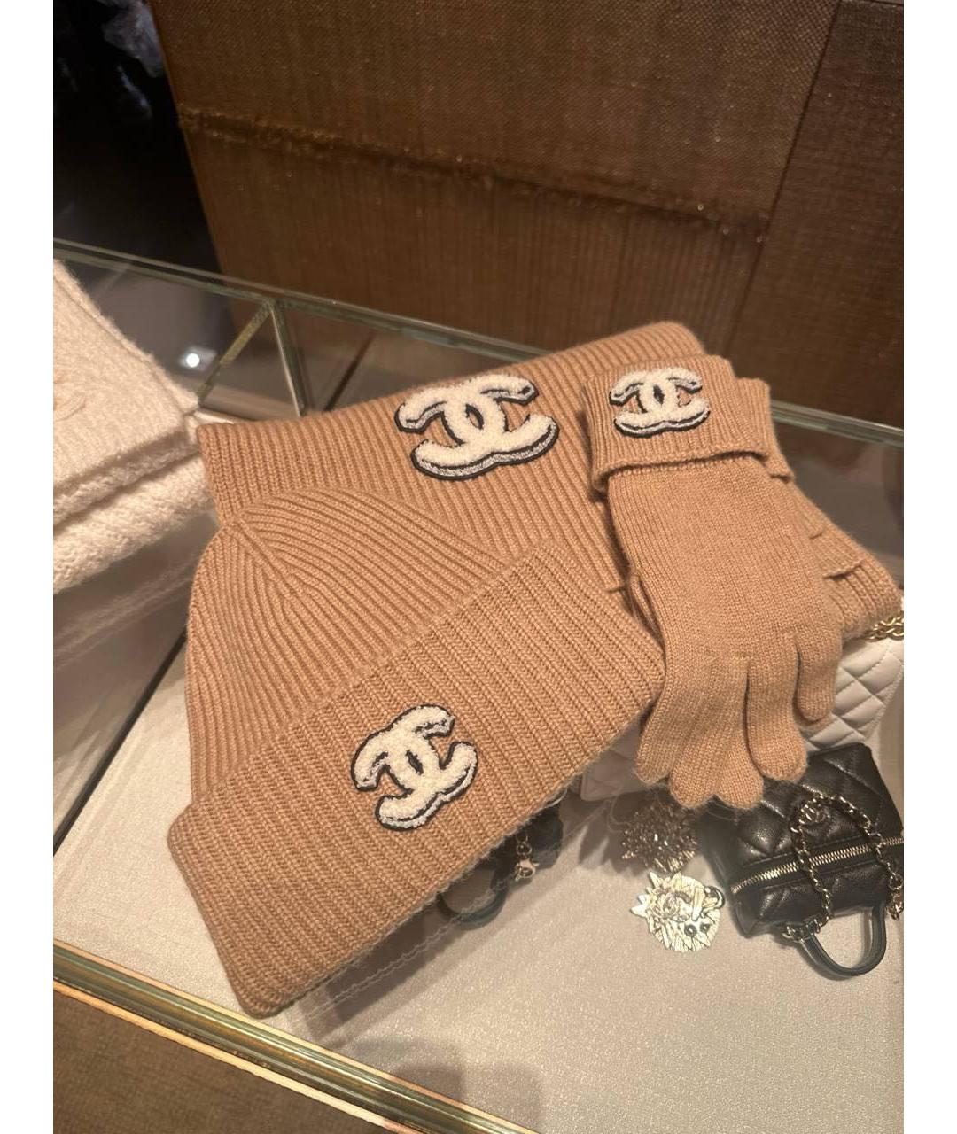 CHANEL Бежевая шерстяная шапка, фото 2