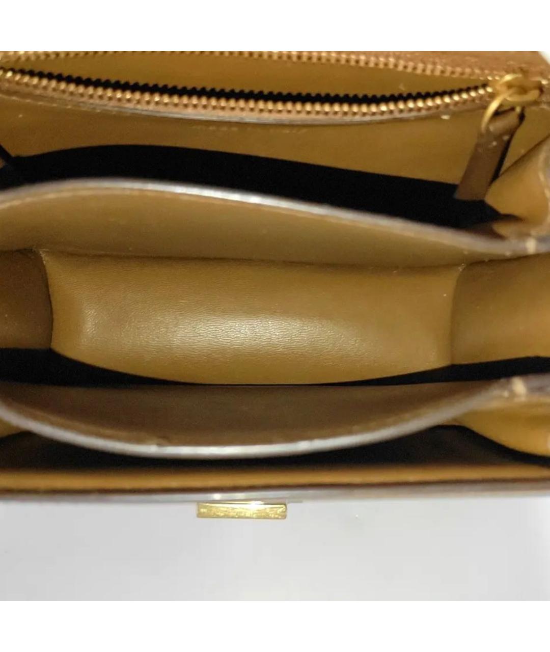 CELINE Коричневая кожаная сумка через плечо, фото 4