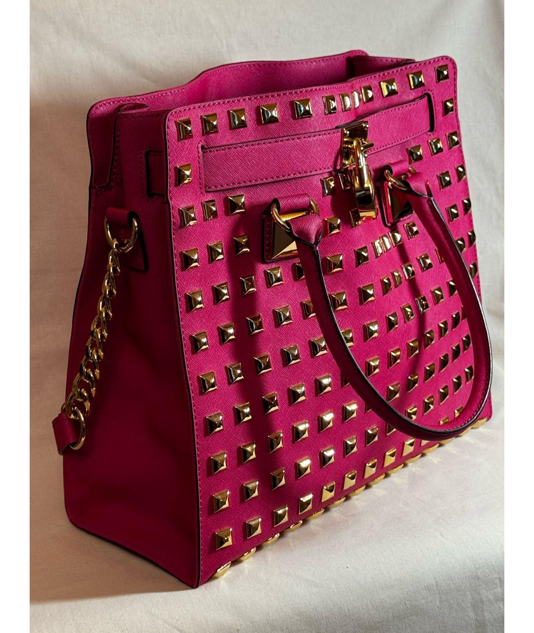 MICHAEL KORS Розовая кожаная сумка тоут, фото 3