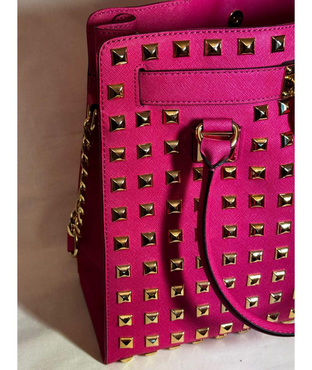 MICHAEL KORS Розовая кожаная сумка тоут, фото 7