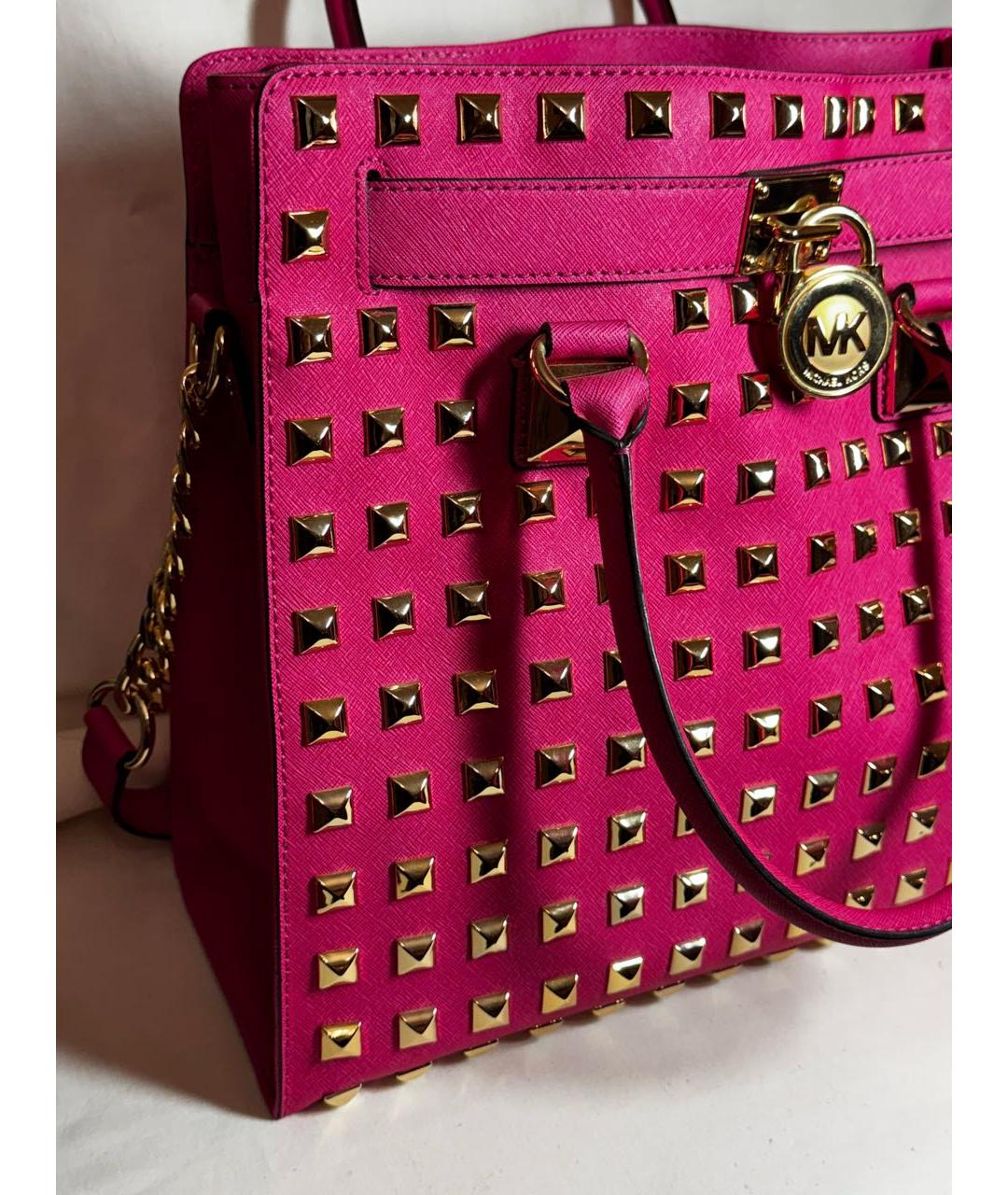 MICHAEL KORS Розовая кожаная сумка тоут, фото 6