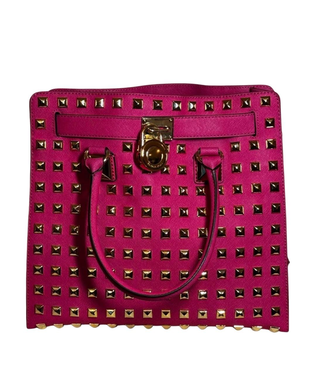 MICHAEL KORS Розовая кожаная сумка тоут, фото 1