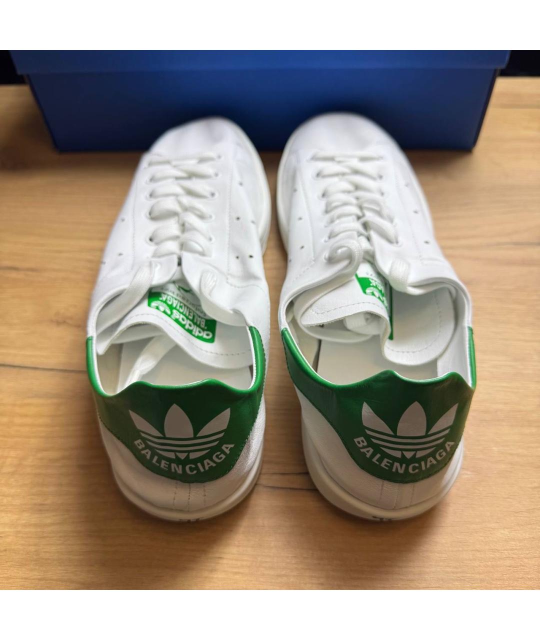 ADIDAS Белые кожаные низкие кроссовки / кеды, фото 4
