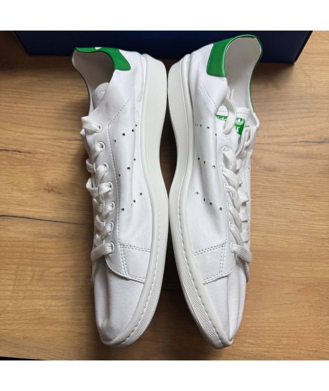 ADIDAS Белые кожаные низкие кроссовки / кеды, фото 6