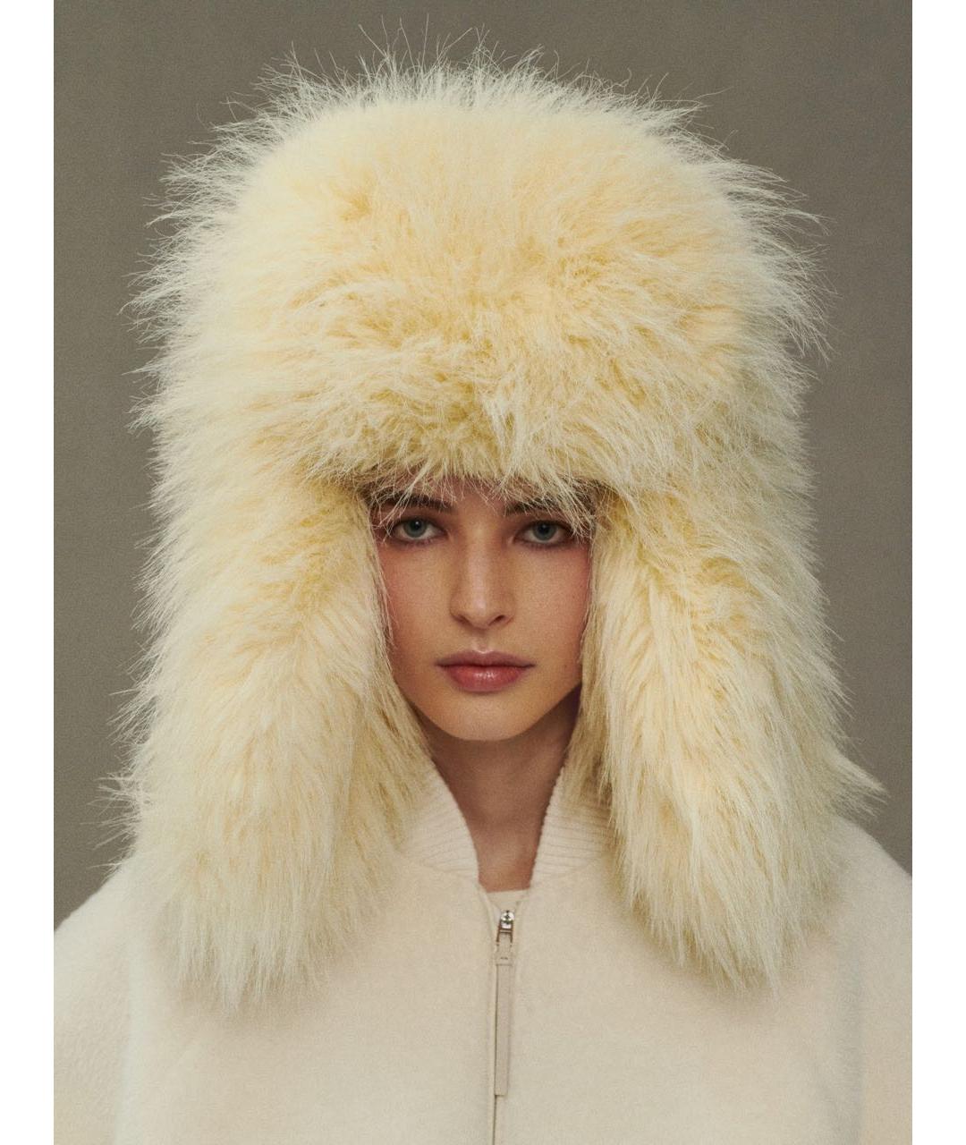 JACQUEMUS Бежевая синтетическая шапка, фото 2