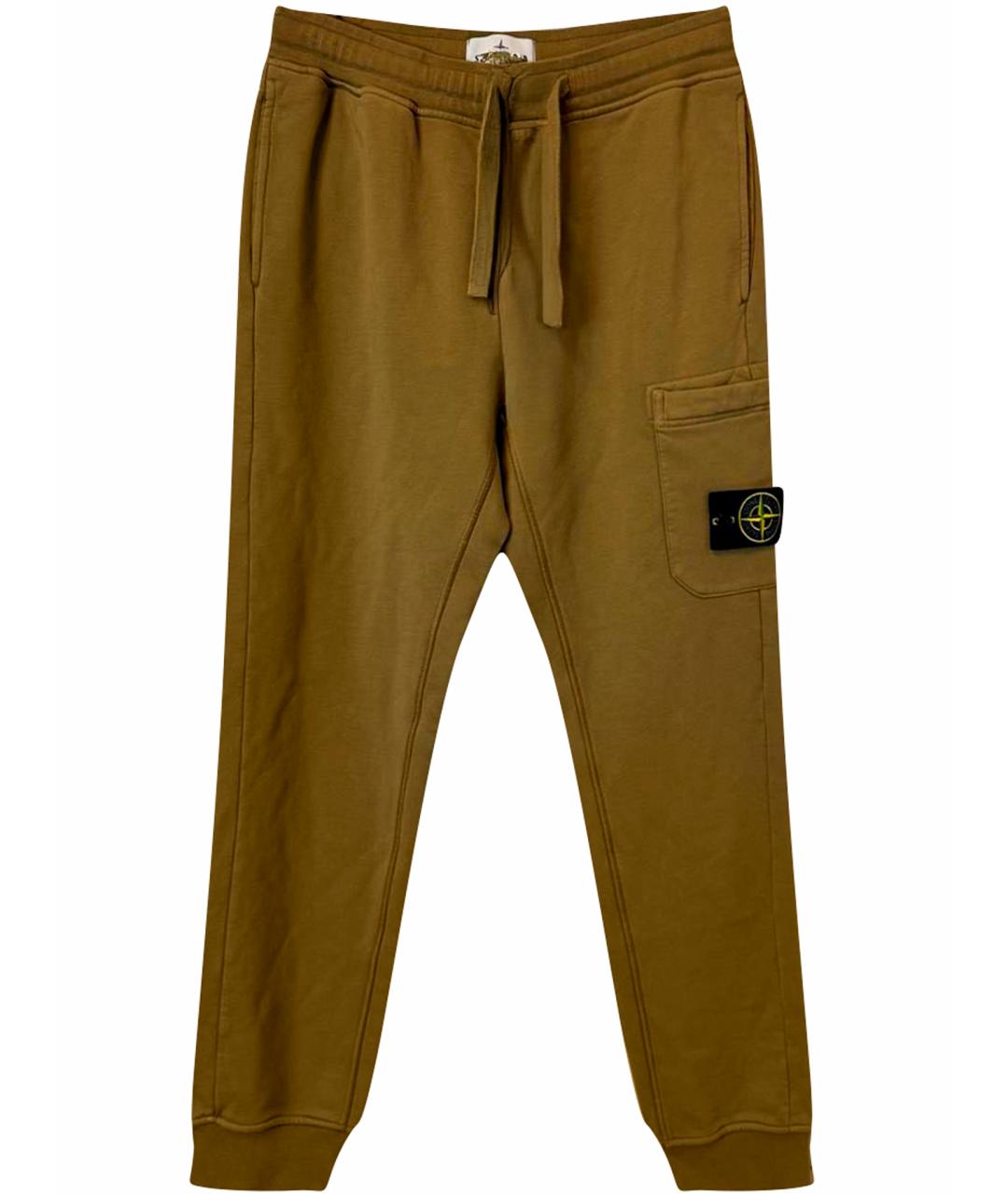STONE ISLAND Горчичные повседневные брюки, фото 1