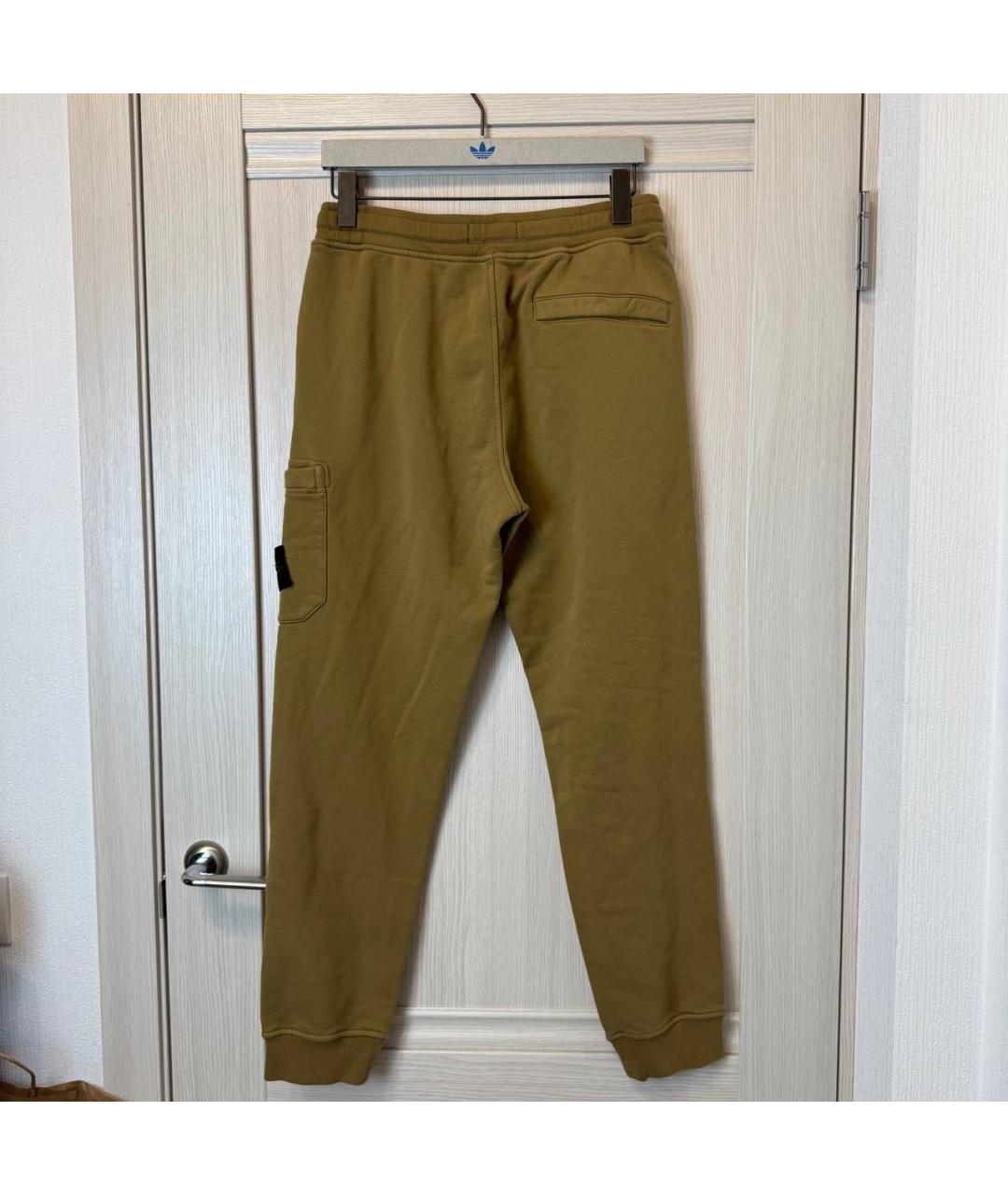 STONE ISLAND Горчичные повседневные брюки, фото 2