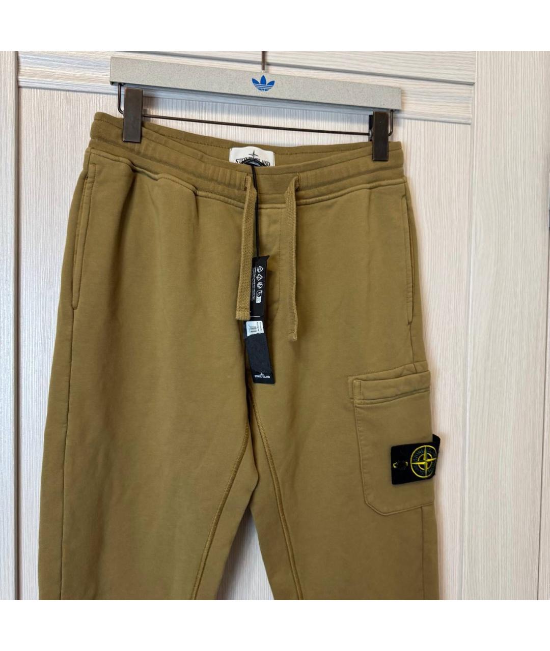 STONE ISLAND Горчичные повседневные брюки, фото 4