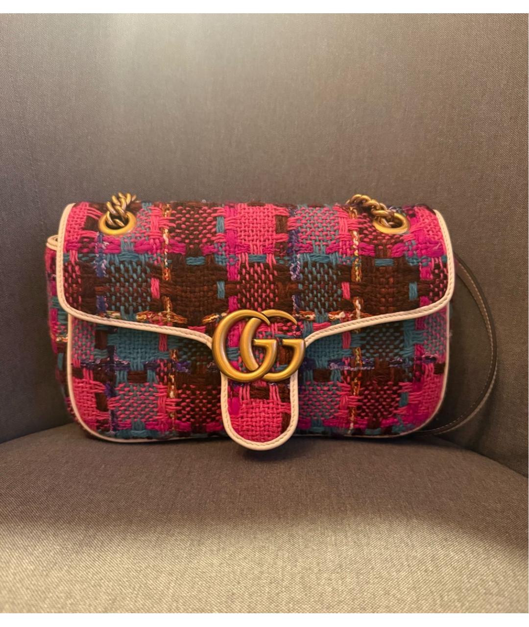 GUCCI Мульти твидовая сумка через плечо, фото 7