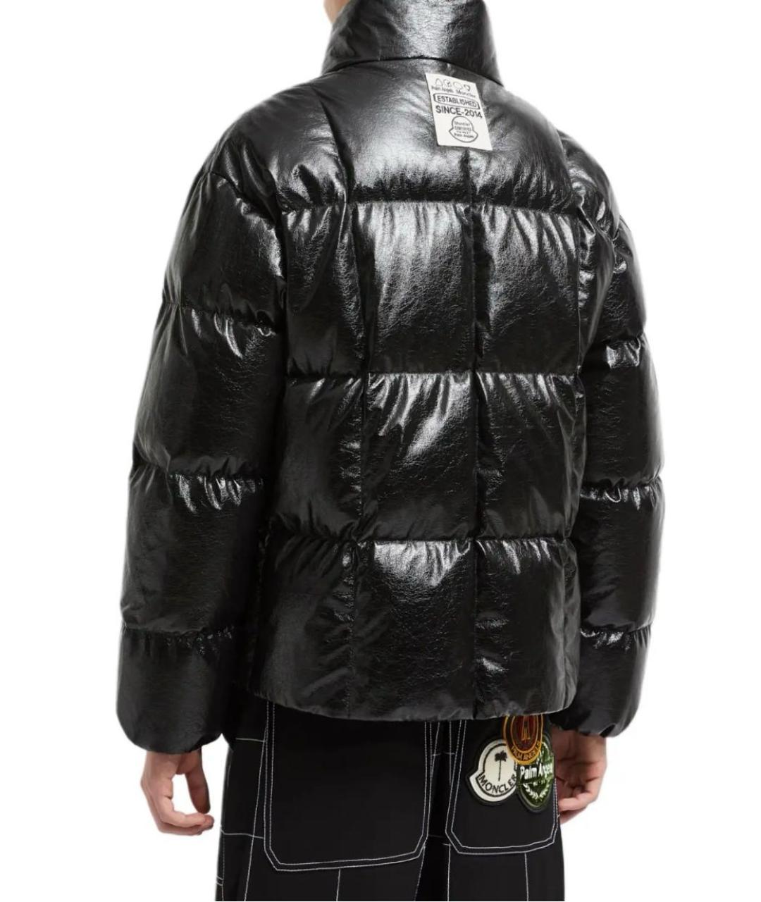MONCLER Черный полиэстеровый пуховик, фото 2