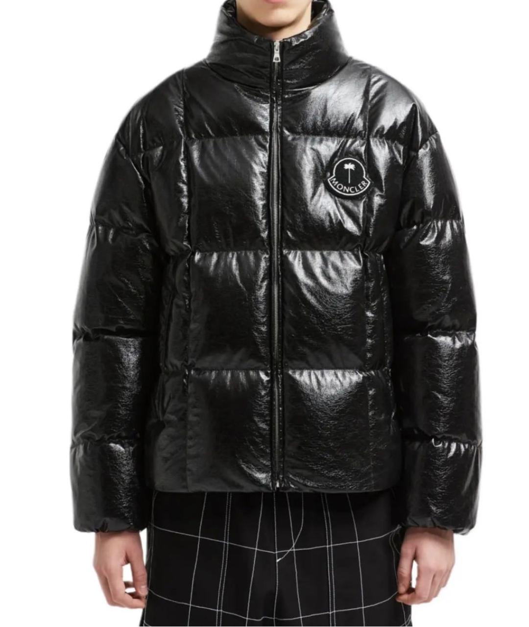 MONCLER Черный полиэстеровый пуховик, фото 5