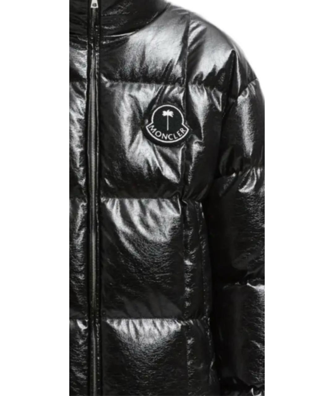 MONCLER Черный полиэстеровый пуховик, фото 3
