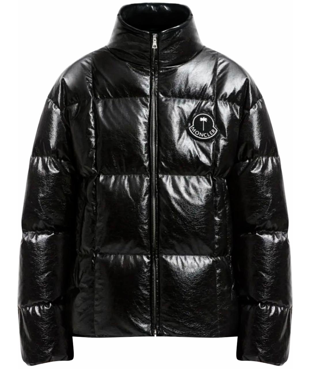 MONCLER Черный полиэстеровый пуховик, фото 1