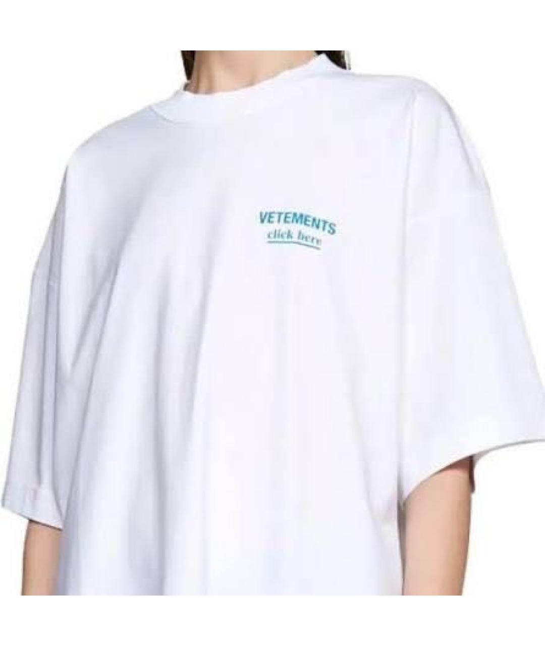 VETEMENTS Белая хлопковая футболка, фото 7