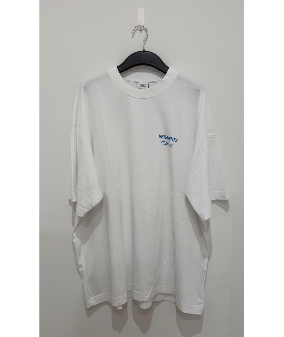 VETEMENTS Белая хлопковая футболка, фото 2