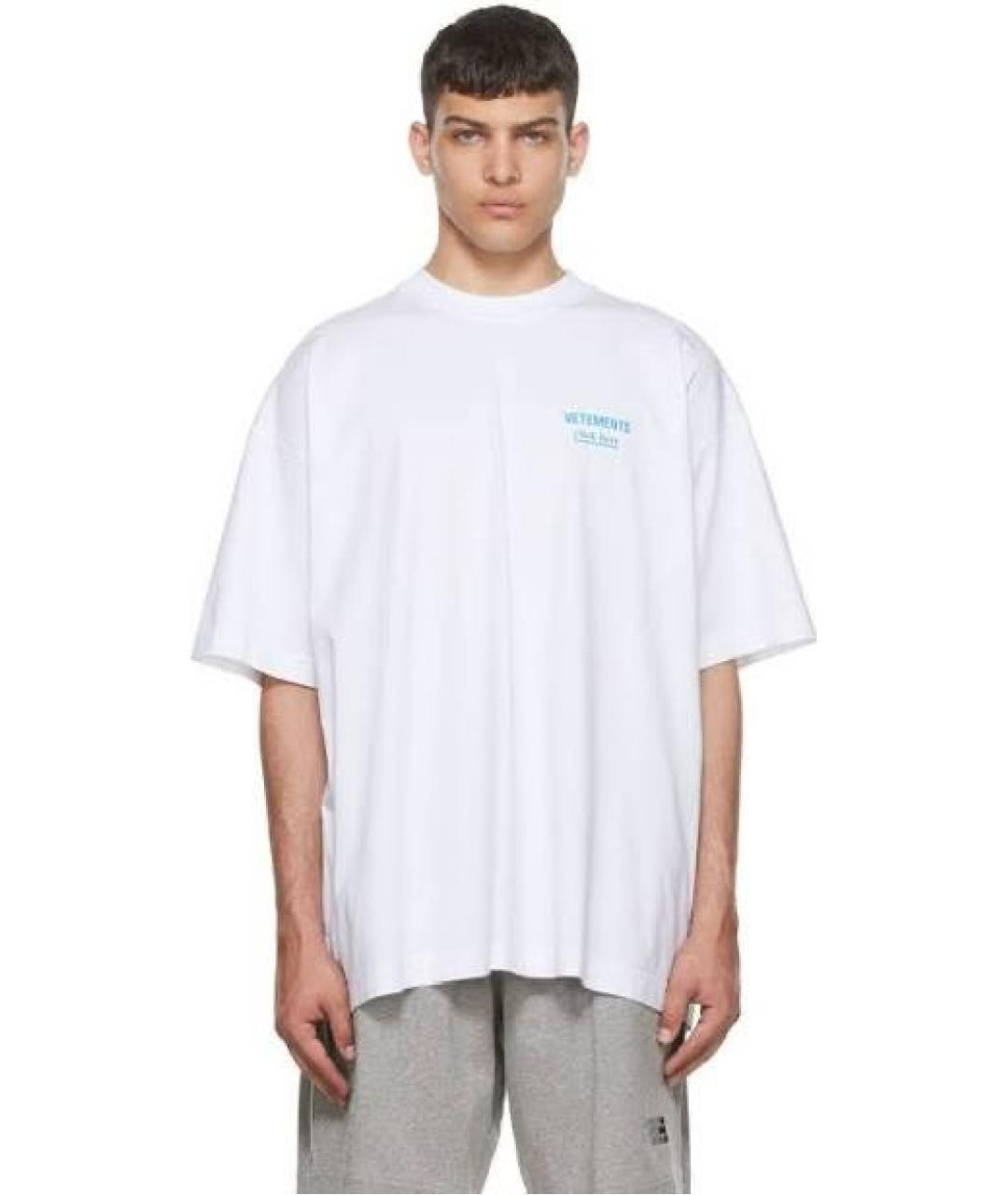 VETEMENTS Белая хлопковая футболка, фото 6