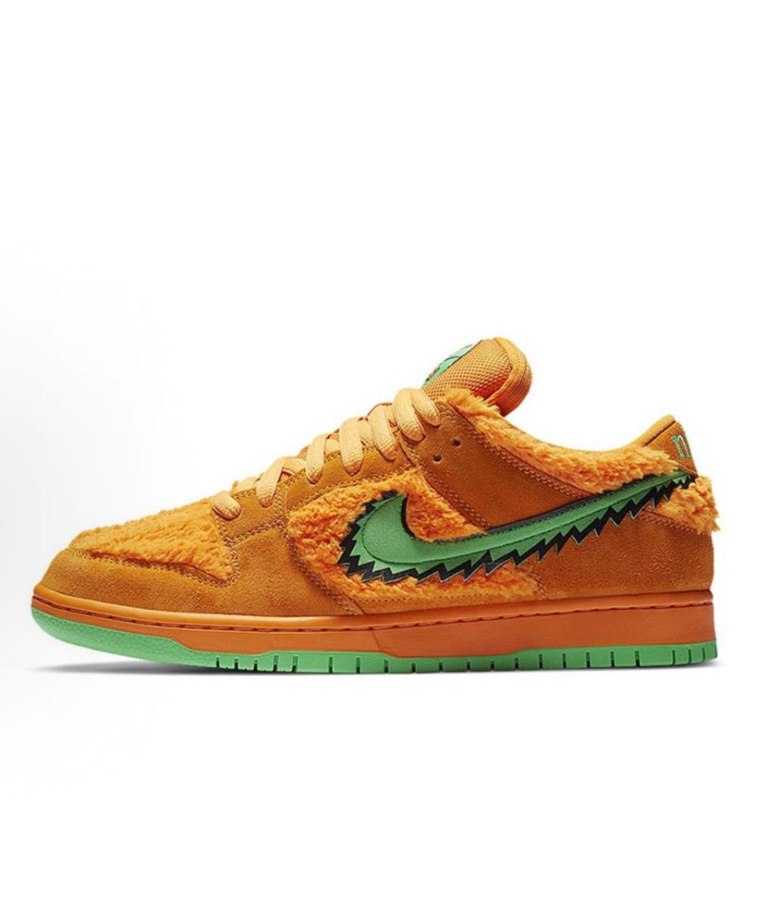 NIKE Оранжевое замшевые кроссовки, фото 4