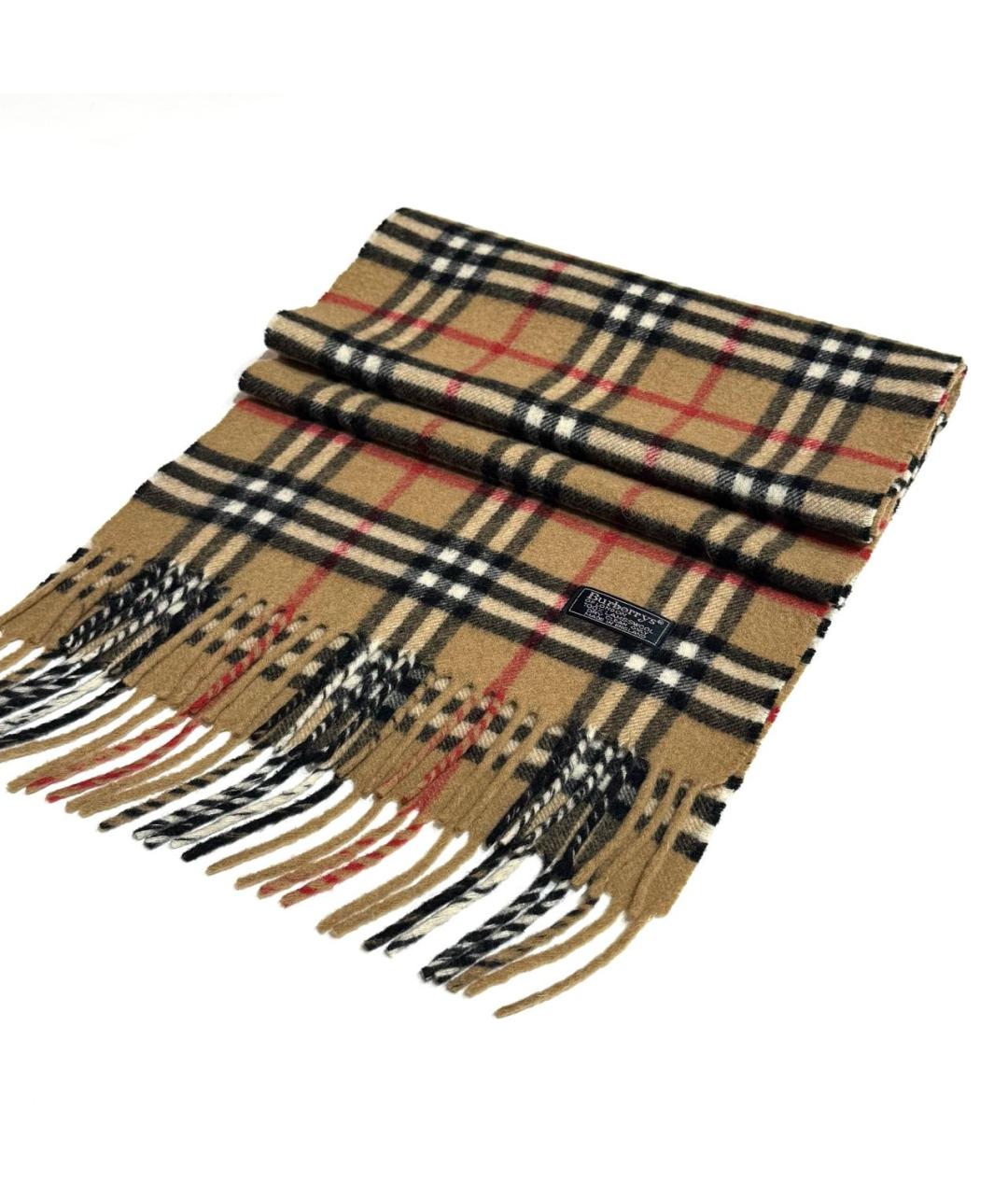 BURBERRY Бежевый шерстяной шарф, фото 5