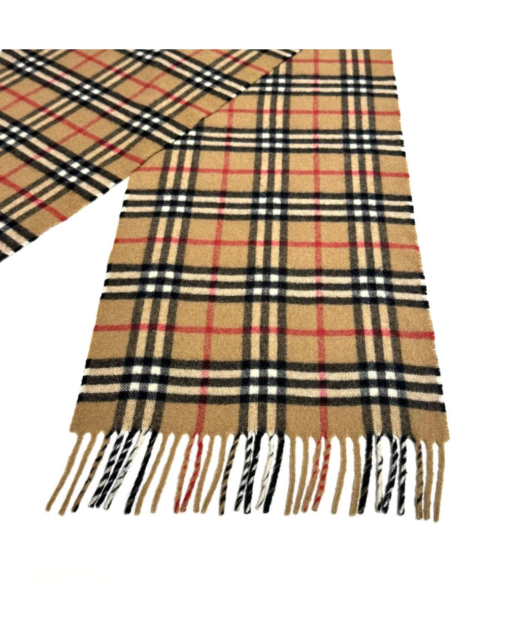 BURBERRY Бежевый шерстяной шарф, фото 4