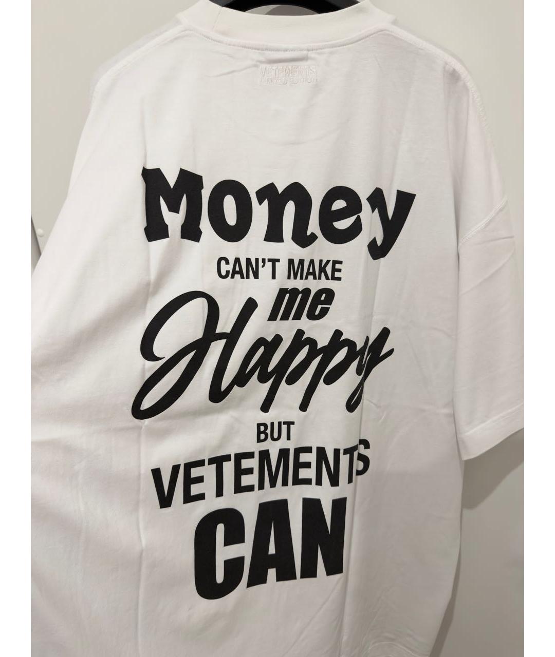 VETEMENTS Белая хлопковая футболка, фото 5