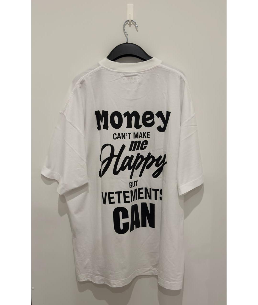 VETEMENTS Белая хлопковая футболка, фото 4