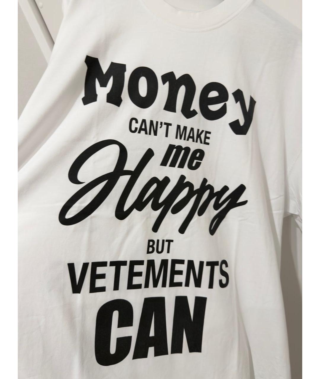 VETEMENTS Белая хлопковая футболка, фото 3