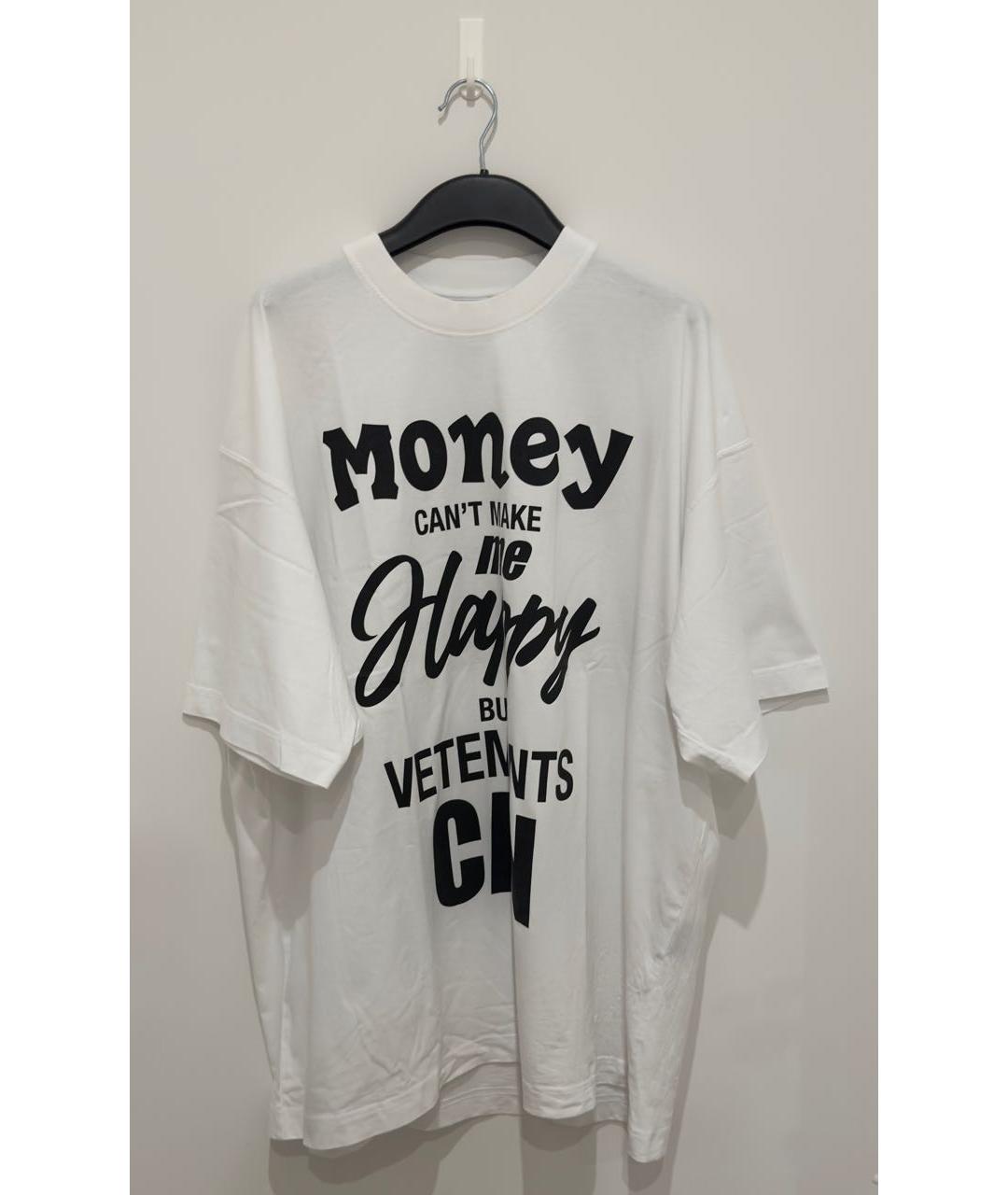 VETEMENTS Белая хлопковая футболка, фото 2