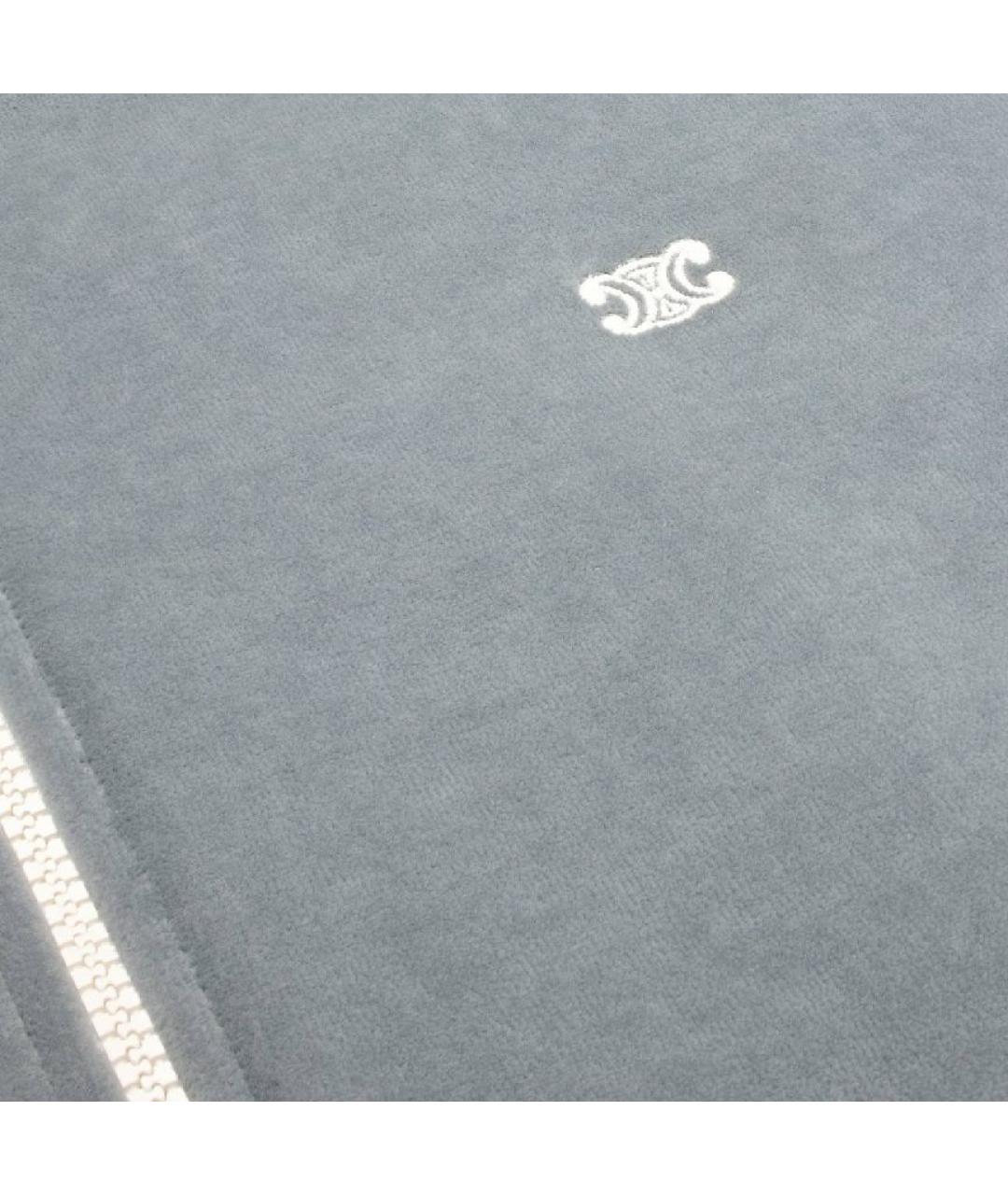 CELINE Серый велюровый костюм с брюками, фото 6