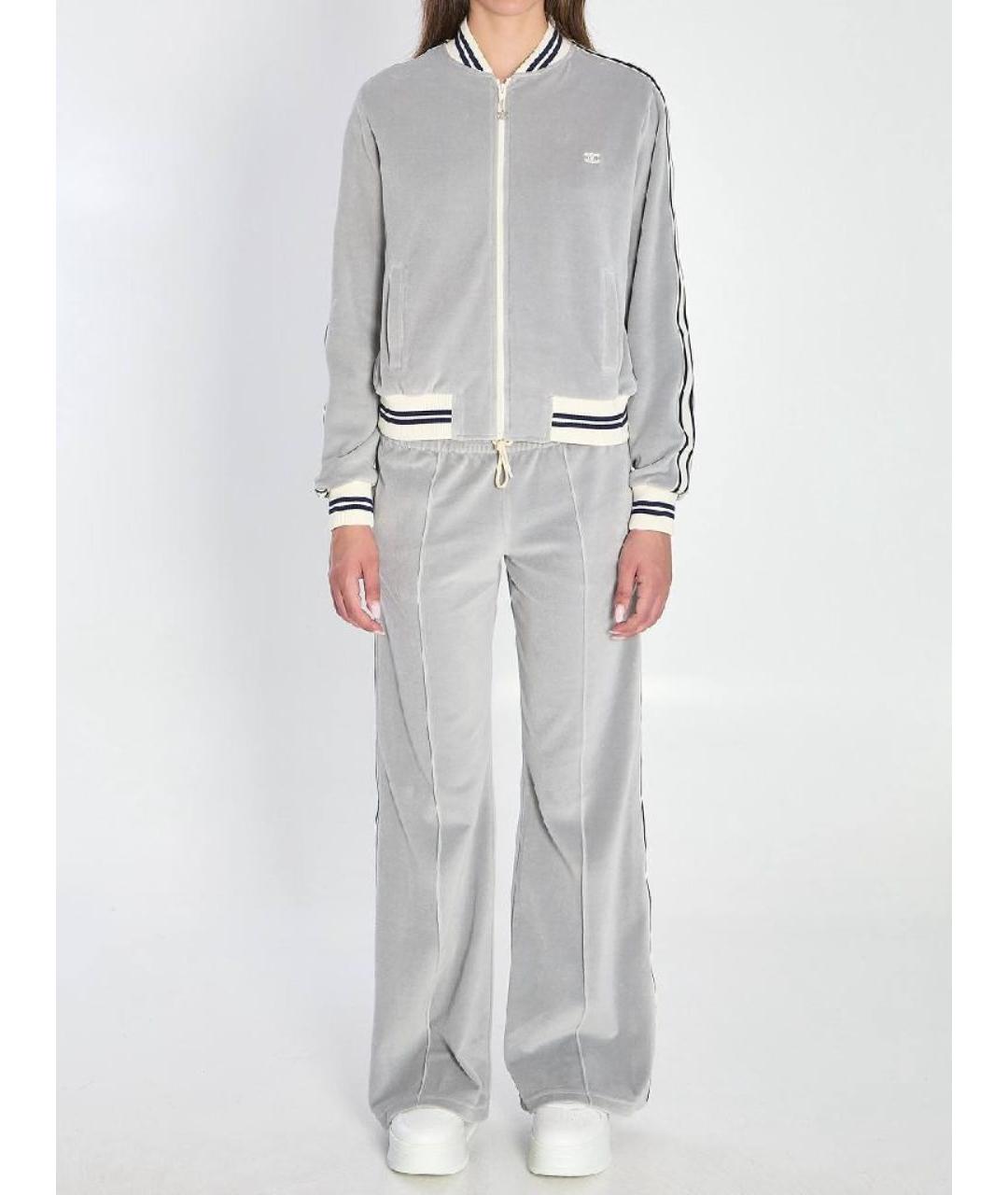 CELINE Серый велюровый костюм с брюками, фото 2