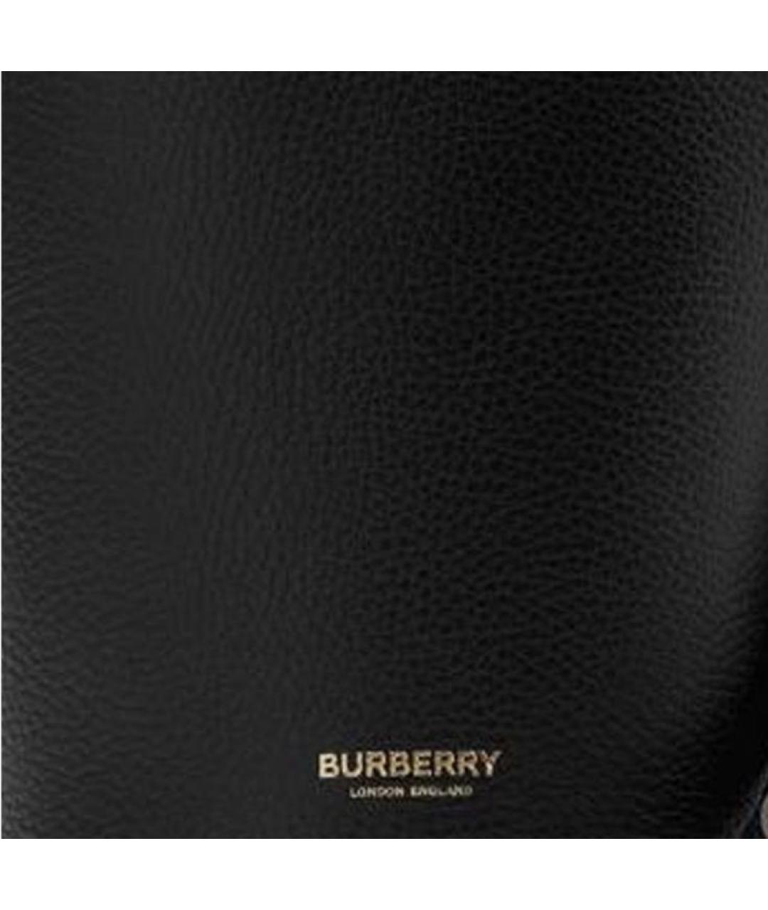 BURBERRY Черная кожаная сумка через плечо, фото 4