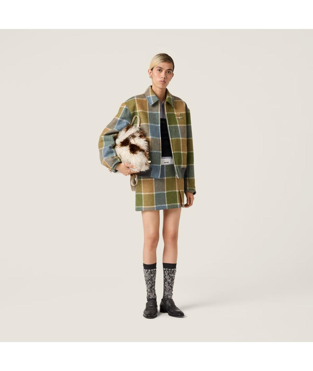 MIU MIU Горчичная шерстяная куртка, фото 2