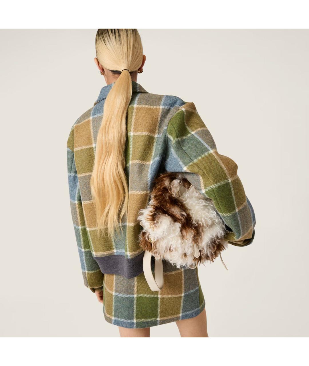 MIU MIU Горчичная шерстяная куртка, фото 3