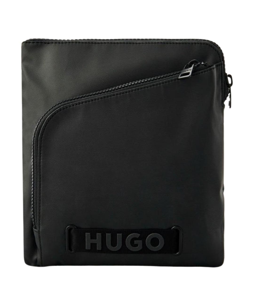 HUGO Черная сумка на плечо из искусственной кожи, фото 1