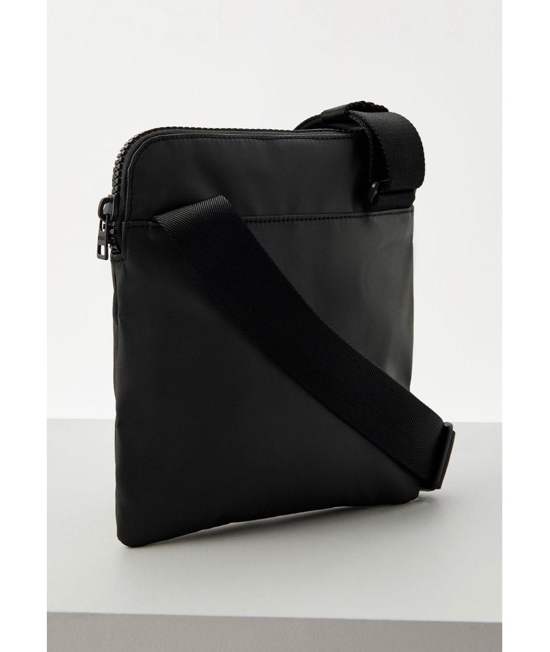 HUGO Черная сумка на плечо из искусственной кожи, фото 2