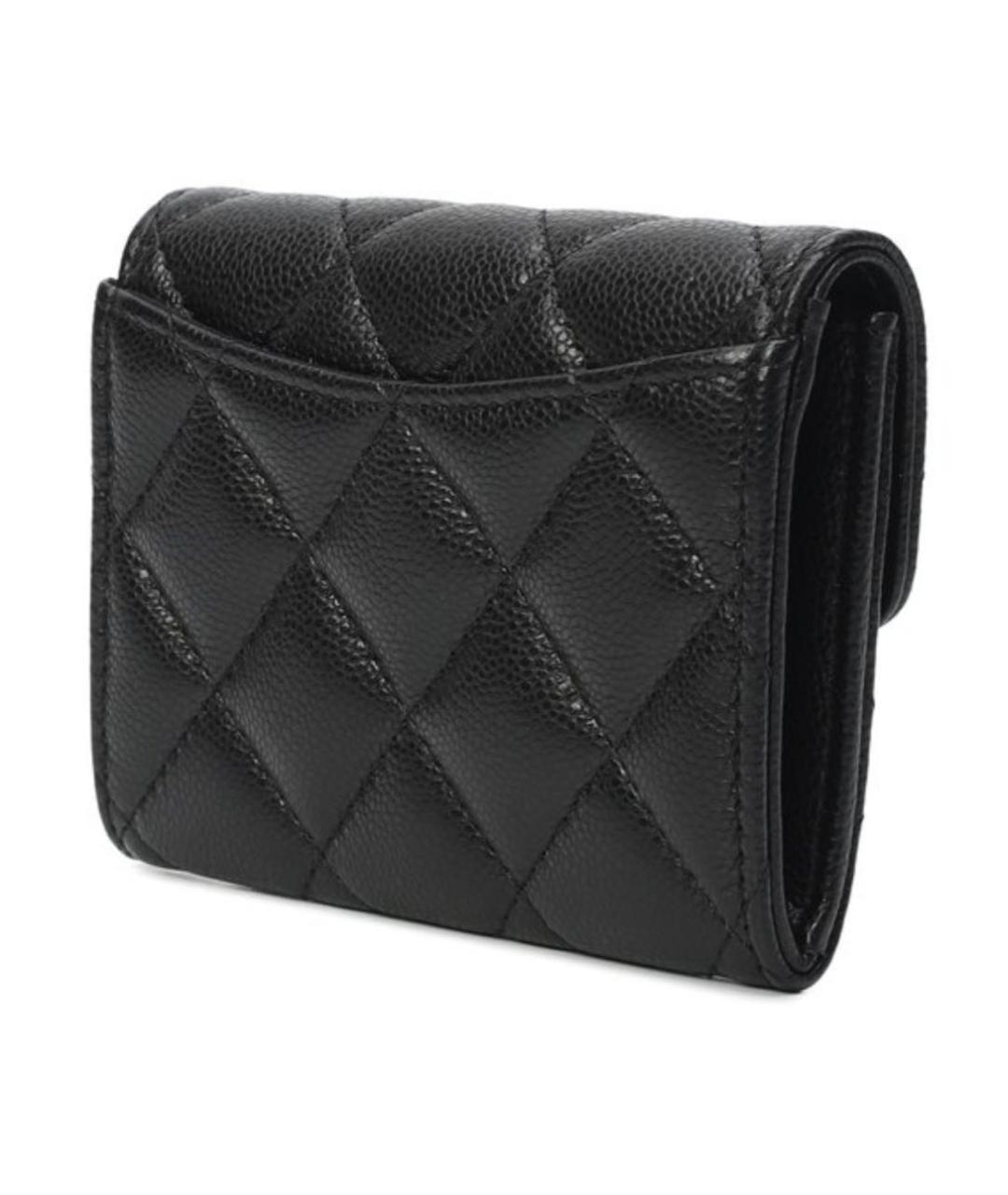 CHANEL Черный кожаный кошелек, фото 2