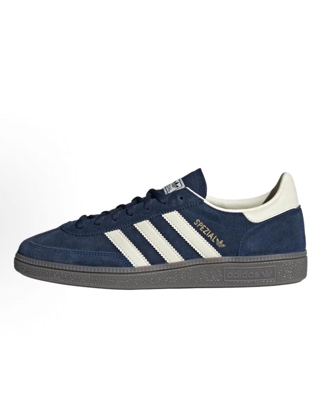 ADIDAS Темно-синие замшевые кроссовки, фото 6